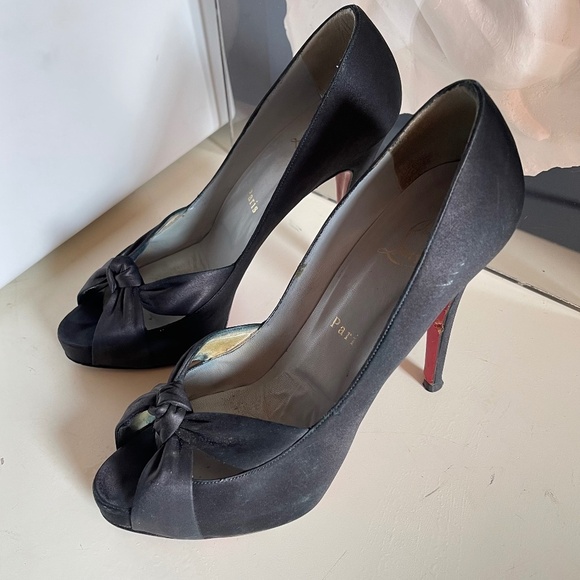 Christian Louboutin Shoes - Christian Louboutin Black Peep Toe Heels
